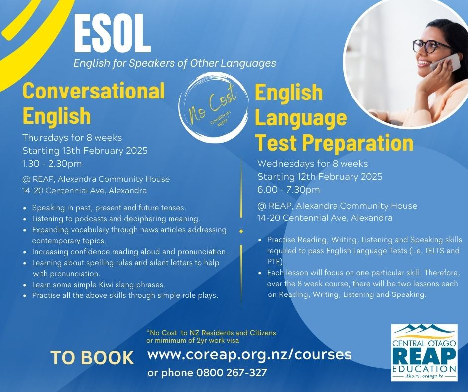 Esol English Classes Term 1 2025 