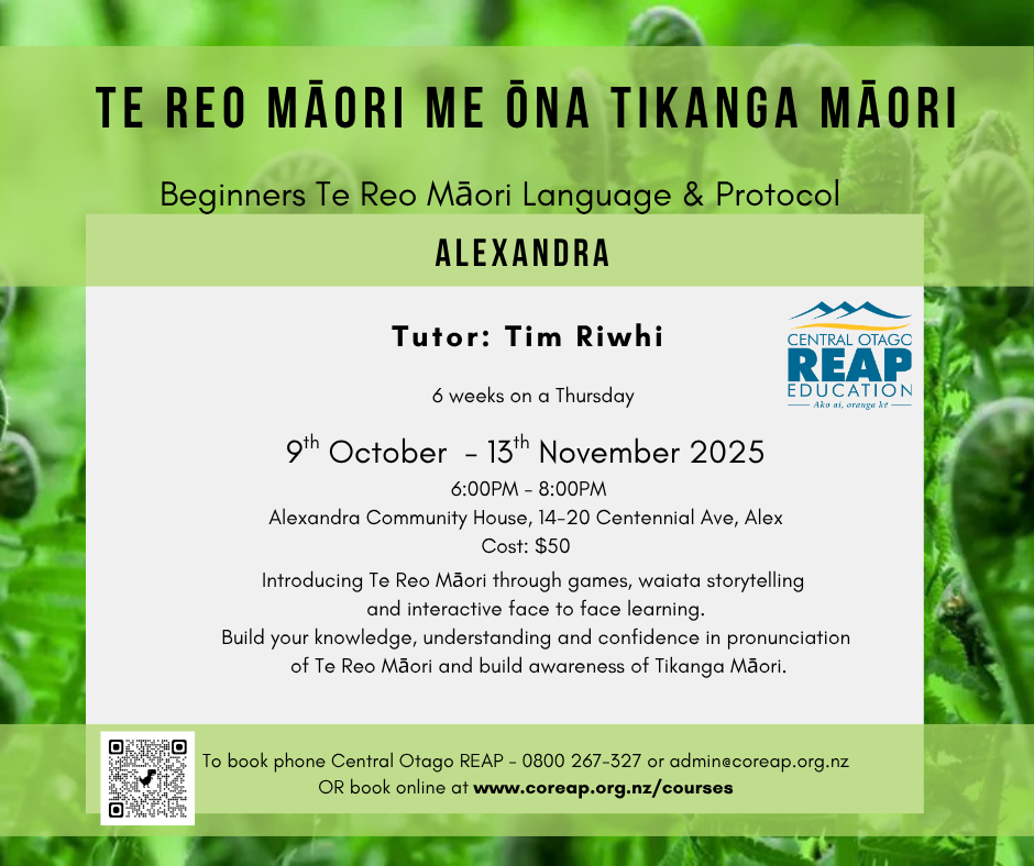  Te Reo Māori With Tim Riwhi Facebook Post