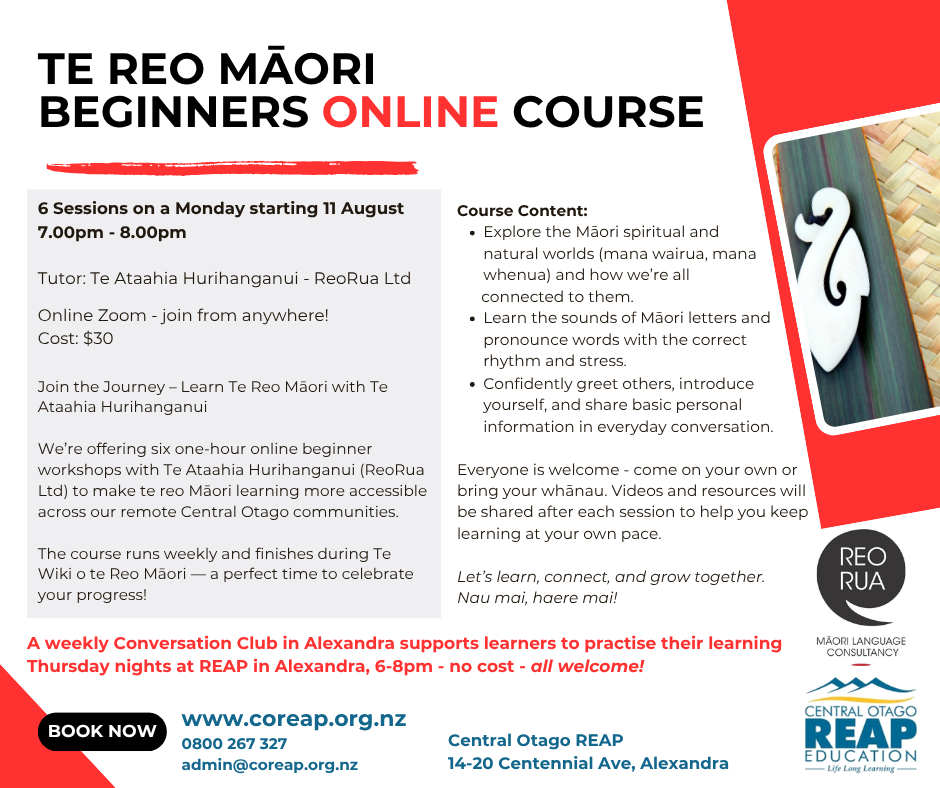 Te Reo Māori   Beginners Online Facebook Post (1)