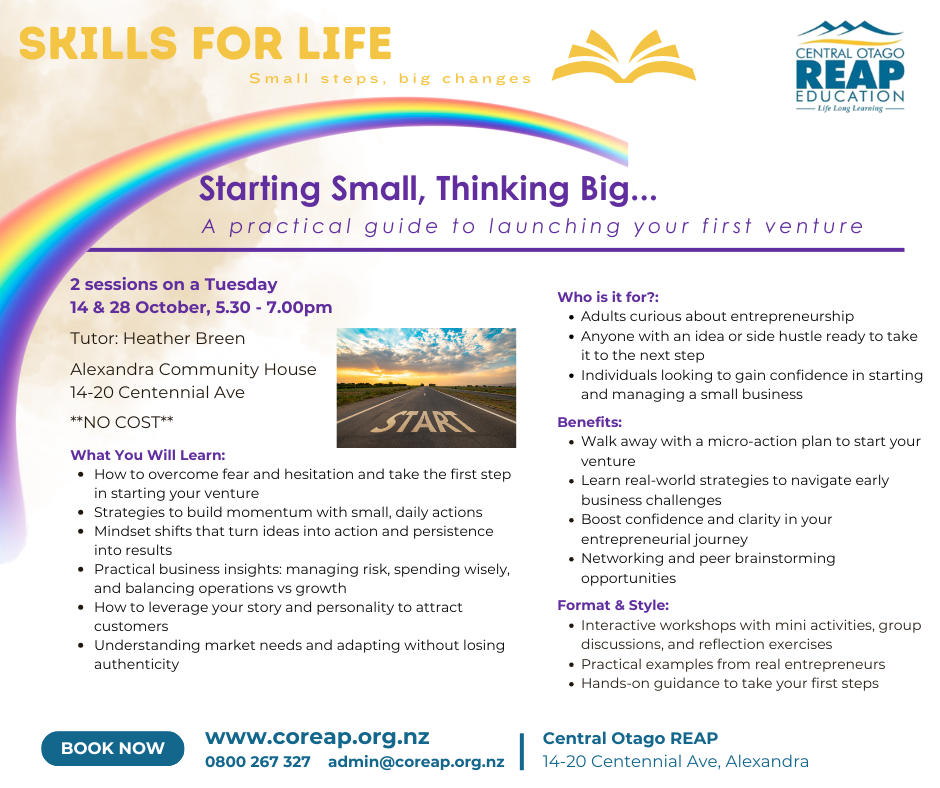Starting Small, Thinking Big Facebook Post